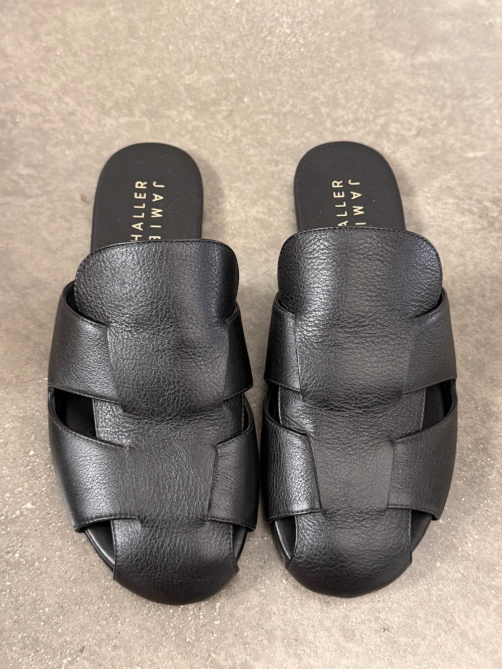 Jamie Haller Fisherman Leather Slide Sandals (size 37)